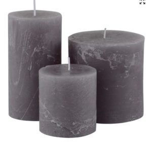 Light Grey Pillar Candles
